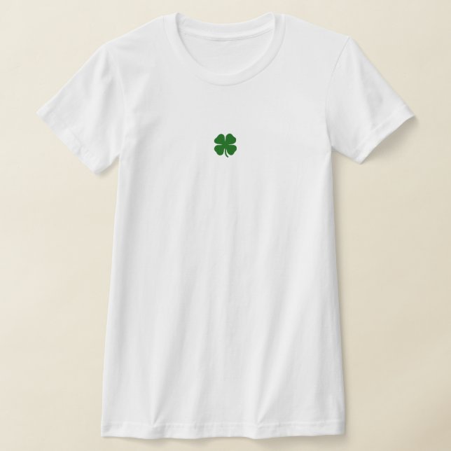 Camiseta Día de San Patrón Verde Afortunado Cuatro Láminas  (Distribución)