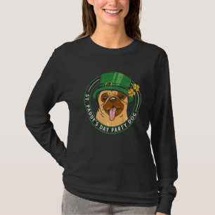 Camiseta Día de San Pattaya Fiesta Perro Pug Patricks Día L