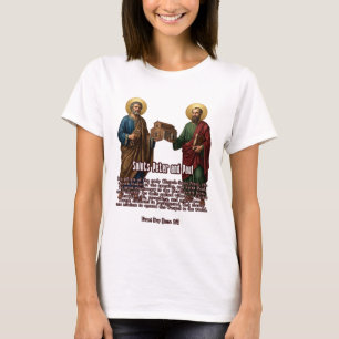 Camiseta Día de San Pedro y San Pablo Dos Pilares Católico