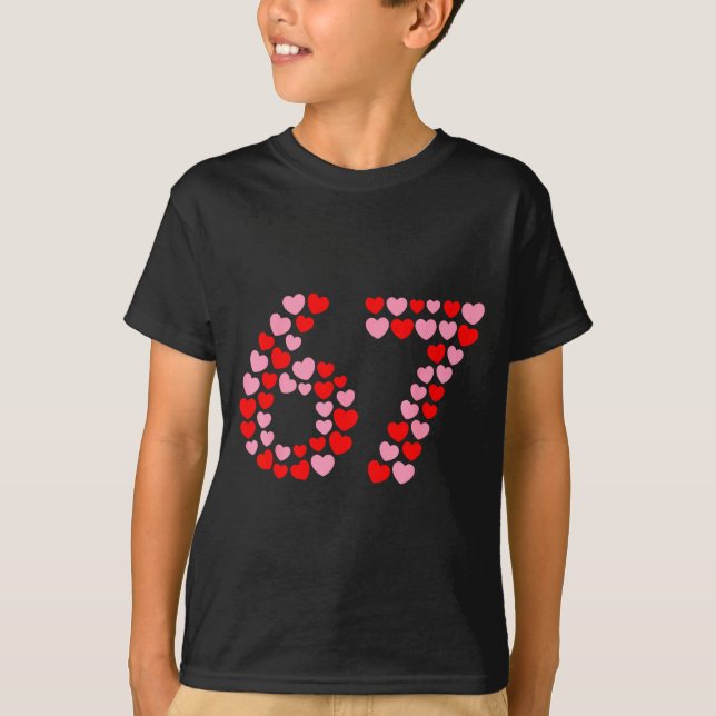 Camiseta Día de San Valentín 67 Meme 67 cumpleaños 6 7 Vale (Anverso)