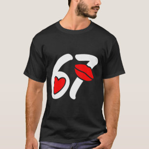 Camiseta Día de San Valentín 67 Meme Labios Y Corazón Diver