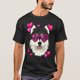 Camiseta Día de San Valentín Alaskan Malamute Parejas del C