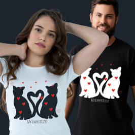 Camiseta Día de San Valentín Amantes de los gatos Meowentin