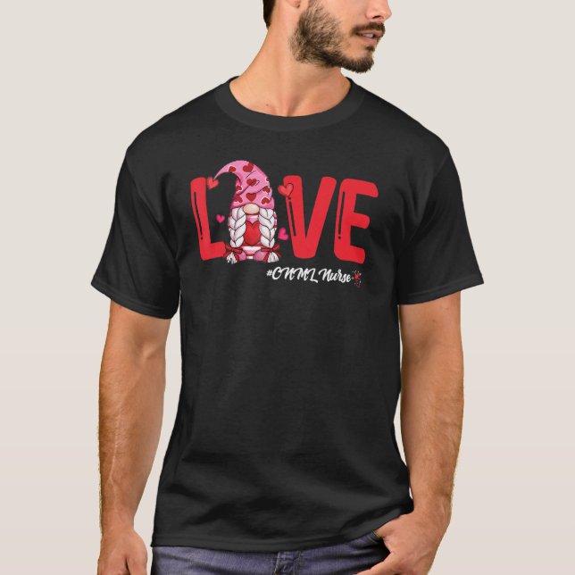 Camiseta Día de San Valentín Amor Cnml Enfermera Mujeres En (Anverso)