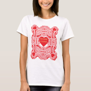 Camiseta Día de San Valentín antiguo, corazones victorianos