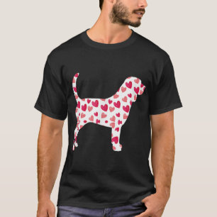 Camiseta Día de San Valentín Beagle Hearts Puppy Dog Lover