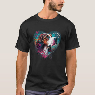 Camiseta Día de San Valentín Beagle Hound Cute Dog Heart Si