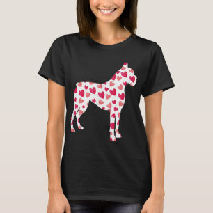 Camiseta Día de San Valentín Boxer Hearts Puppy Dog Lover