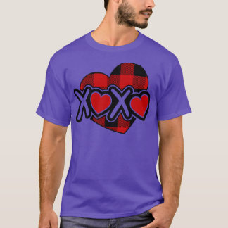 Camiseta Día de San Valentín cardíaco XOXO