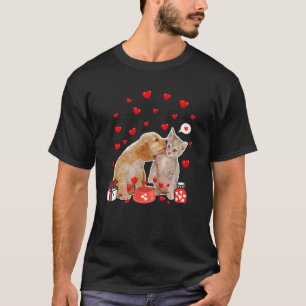 Camiseta Día de San Valentín Cat Dog Lover Cat Dog Dad Mom 