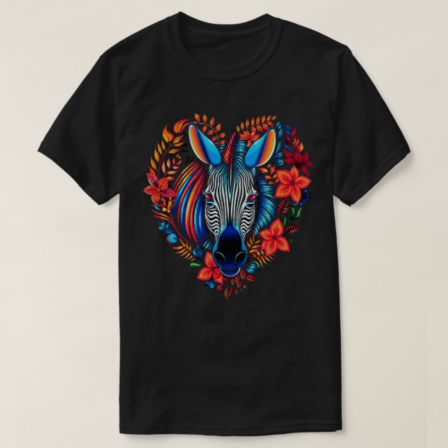 Camiseta Día de San Valentín cebra (Diseño del anverso)