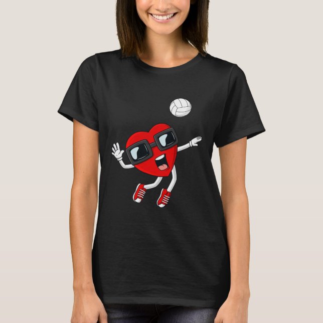 Camiseta Día de San Valentín Chicas de voleibol  (Anverso)