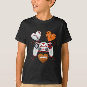 Camiseta Día de San Valentín Chicos Hombres Corazones Juego