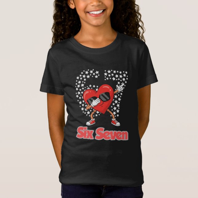 Camiseta Día de San Valentín Chicos Niñas Corazones Dabbing (Anverso)