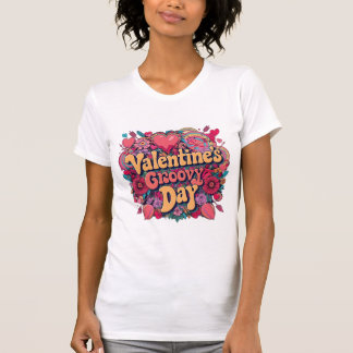 Camiseta Día de San Valentín, clipart retro