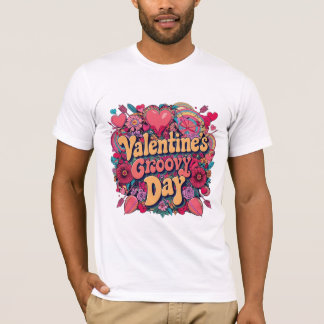 Camiseta Día de San Valentín, clipart retro
