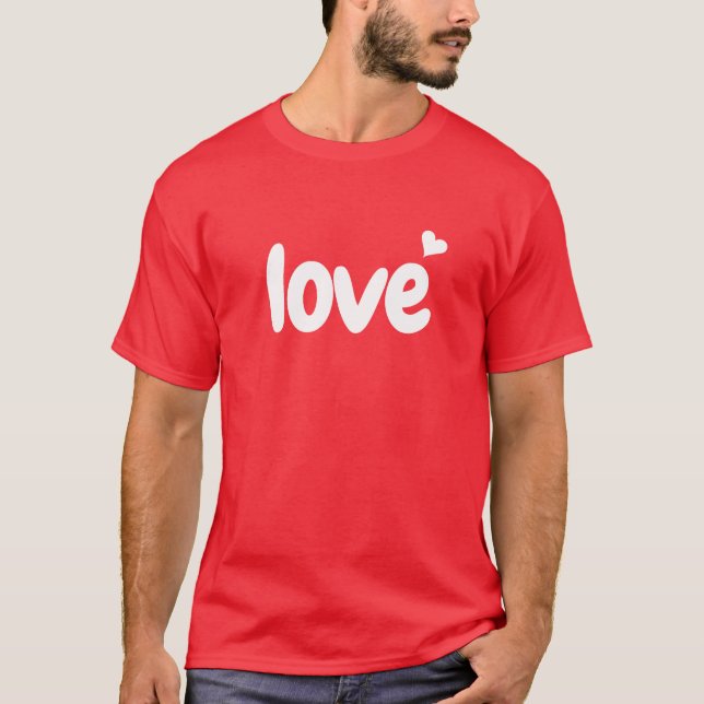 Camiseta Día de San Valentín Corazón Amor (Anverso)