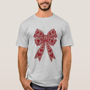 Camiseta Día de San Valentín Corazón Coqueta lazo Retro San