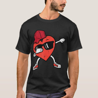 Camiseta Día de San Valentín Corazón Dab Hombres Graciosos 