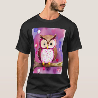 Camiseta Día de San Valentín Corazón de Amor Búho Teddy Nov