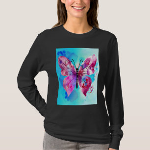Camiseta Día de San Valentín Corazón de Amor Mariposa Novia