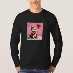 Camiseta Día de San Valentín Corazón de Amor Zorro Teddy No