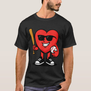 Camiseta Día de San Valentín Corazón Divertido Jugando Béis