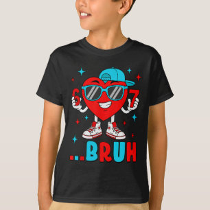 Camiseta Día de San Valentín Corazón Meme Divertido Seis Si