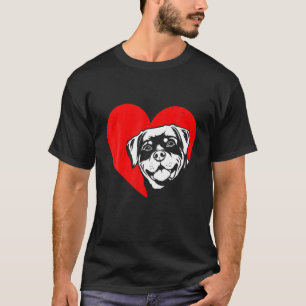 Camiseta día de San Valentín Corazón retro Corazón Rottweil