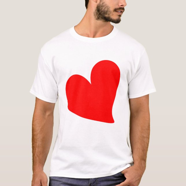 CAMISETA DÍA DE SAN VALENTÍN CORAZÓN ROJO DE MODA (Anverso)