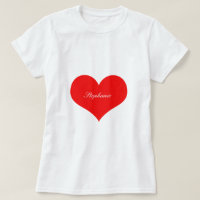 Día de San Valentín Corazón Rojo Monograma Persona