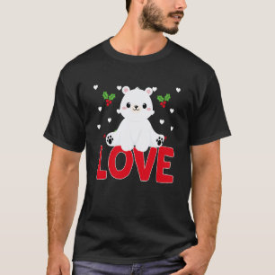 Camiseta Día de San Valentín Corazones Aman Corazón Polar A