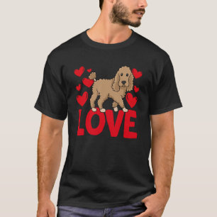 Camiseta Día de San Valentín Corazones Amor Caniche Animal
