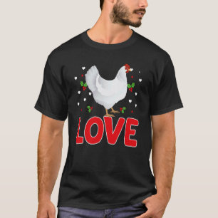 Camiseta Día de San Valentín Corazones Amor Gallinas Animal