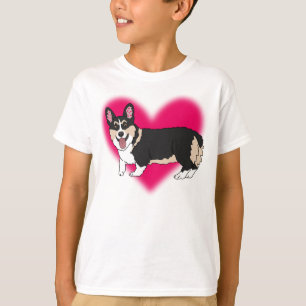 Camiseta Día de San Valentín Corgi de tres colores