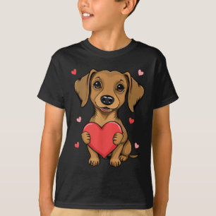 Camiseta Día de San Valentín Cute Dachshund Heart Lover Do