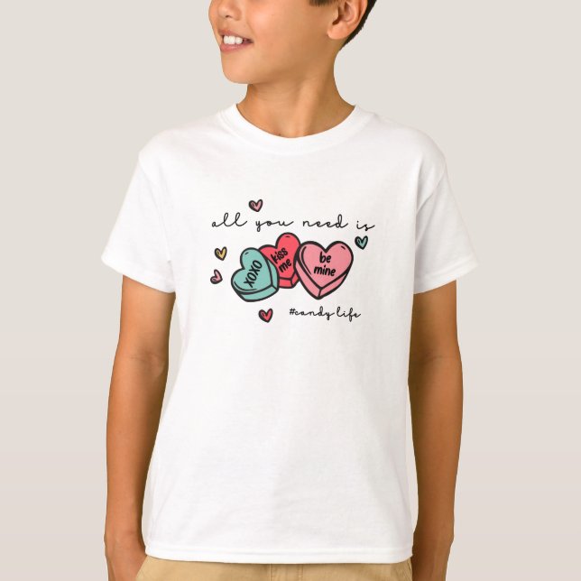 Camiseta Día de San Valentín Cute Kids T Shirt (Anverso)