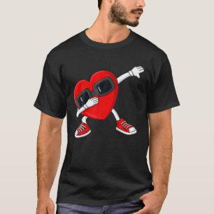 Camiseta día de San Valentín Dabbing Heart Graciosos Chic