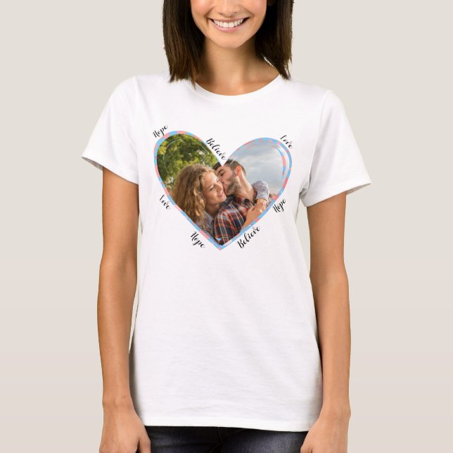 Camiseta Día de San Valentín de amor grande foto regalo per (Anverso)