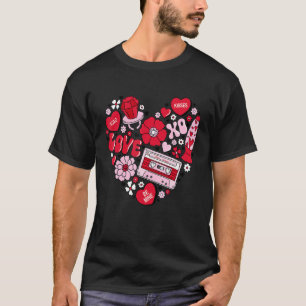 Camiseta Día de San Valentín de amor retro XOXO Corazones d