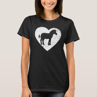 Camiseta Día de San Valentín de animales de Cebra Vintage W