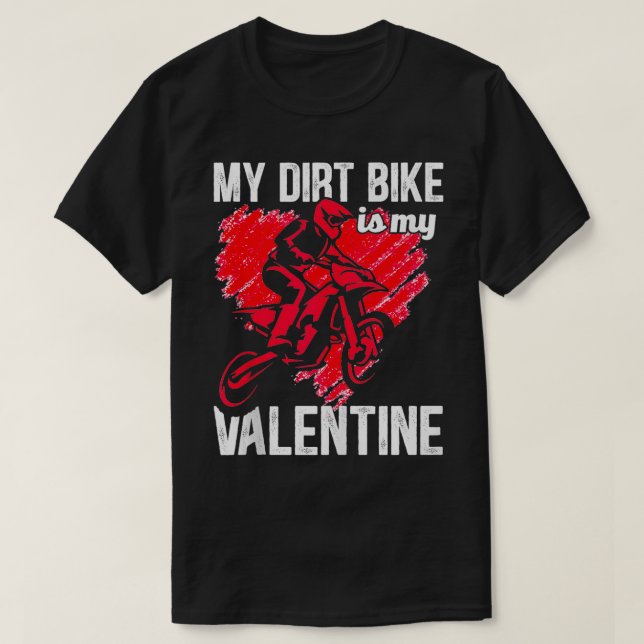 Camiseta Día de San Valentín de bicicleta sucia MX Carreras (Diseño del anverso)