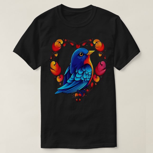 Camiseta Día de San Valentín de Bluebird Oriental (Diseño del anverso)
