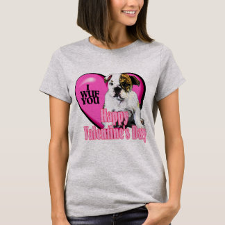 Camiseta Día de San Valentín de Bulldog inglés