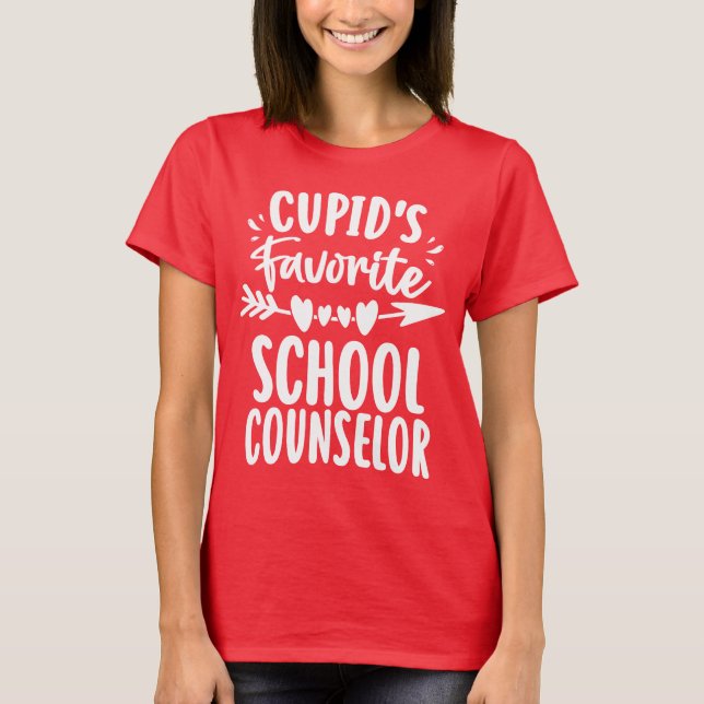 Camiseta Día de San Valentín de Consejero Escolar Favorito  (Anverso)