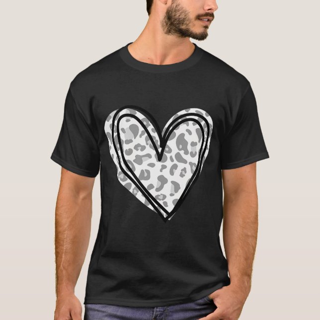Camiseta Día de San Valentín De Corazón De Impresión De Leo (Anverso)