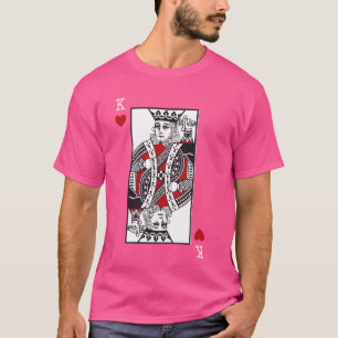 Camiseta Día de San Valentín De De Rey De Corazones Tarjet