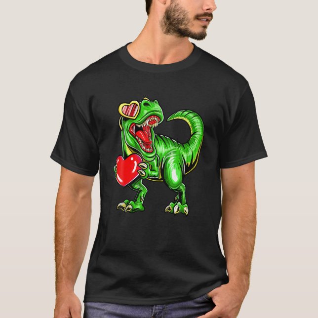 Camiseta Día de San Valentín de Dinosaur Valentine Trex (Anverso)