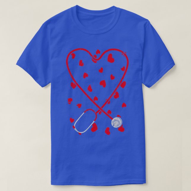 Camiseta Día de San Valentín de Enfermería Amor Cute Stetho (Diseño del anverso)