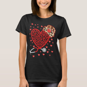Camiseta Día de San Valentín de Enfermería Amor Cute Stetho